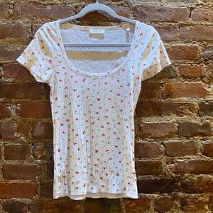 Brand New without Tags Doen Strawberry Floral Pointelle Top Size M